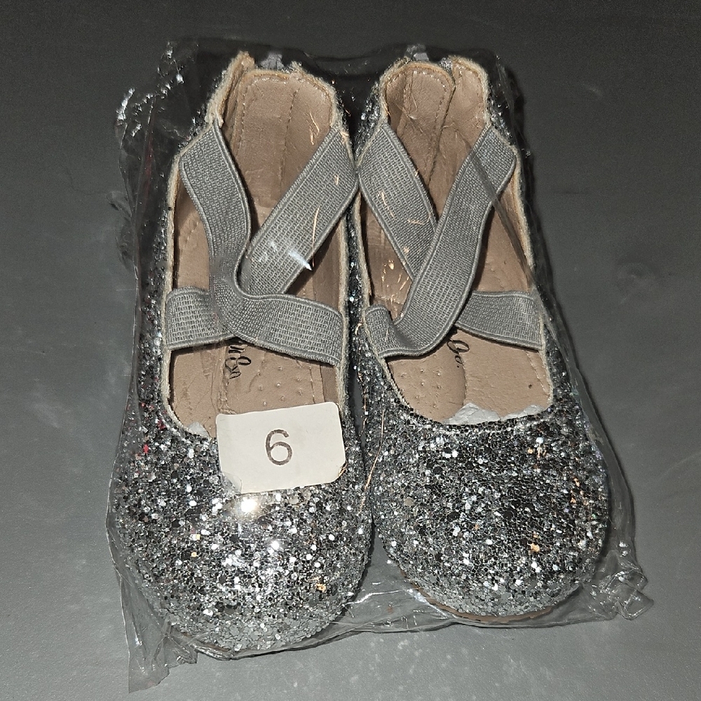 Sparkling Silver Kids Dress Shoes